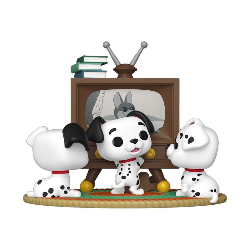 Les 101 Dalmatiens POP Moment Vinyl figurines Rolly, Patch & Lucky with TV 9 cm - Les 101 Dalmatiens