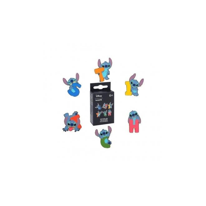 Lilo & Stitch by Loungefly présentoir pin's émaillés Blind Box Letters and Poses - type-badges-broches