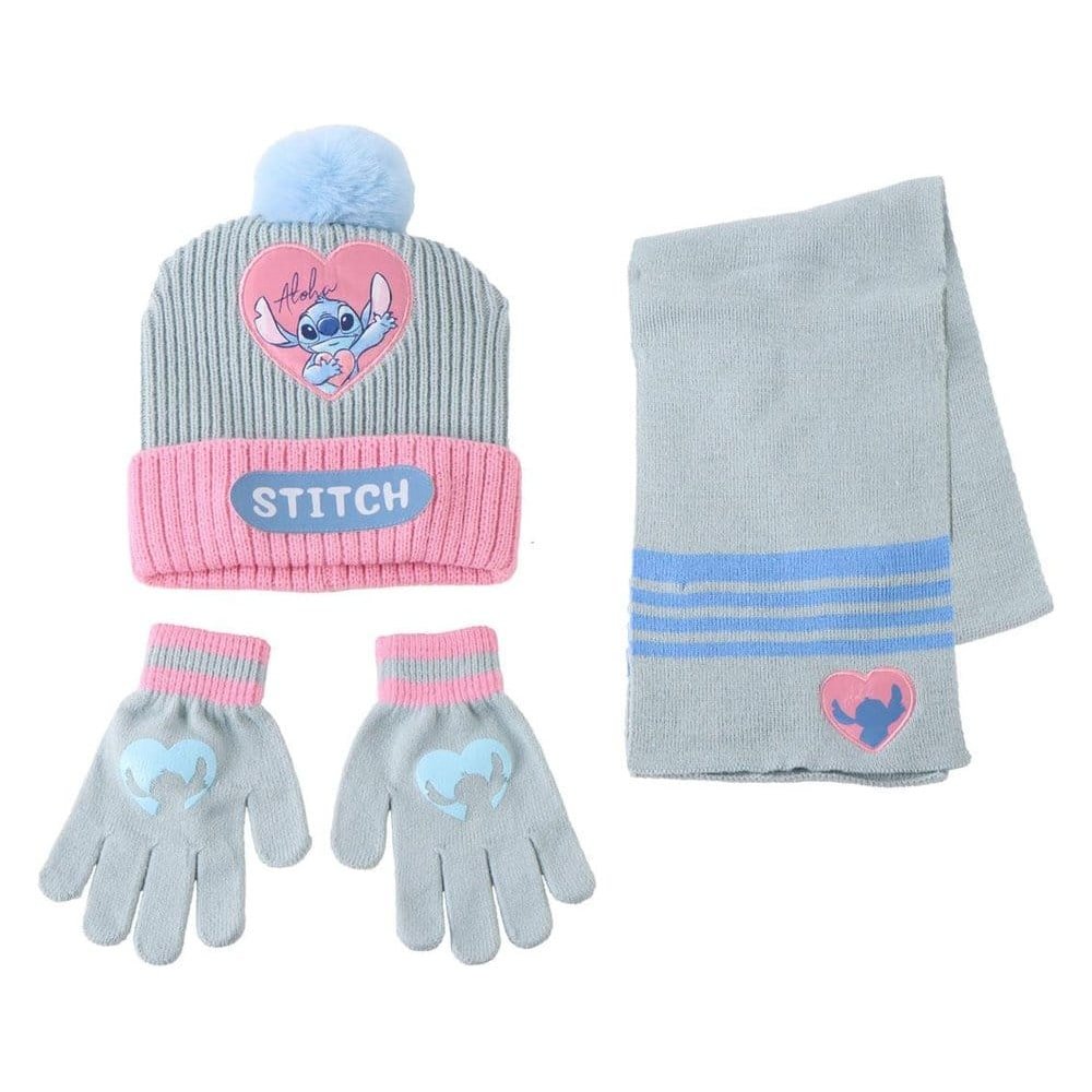 Lilo & Stitch set de 3 bonnet, écharpe & gants
