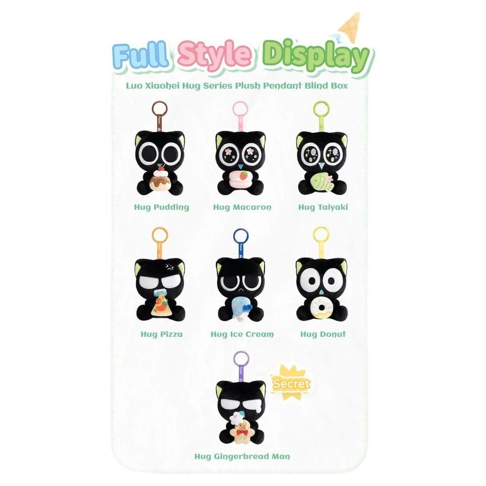Luo Xiaohei présentoir mini-figurines Hug Plush Pendant Series 10 cm (6 ) - luo-xiaohei - Goodies