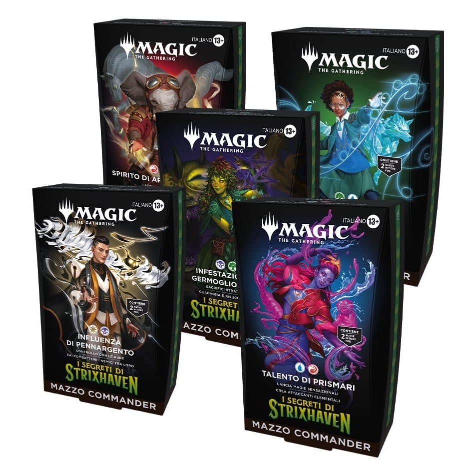 Magic the Gathering I Segreti di Strixhaven decks Commander (5) *ITALIEN* - Cartes à collectionner