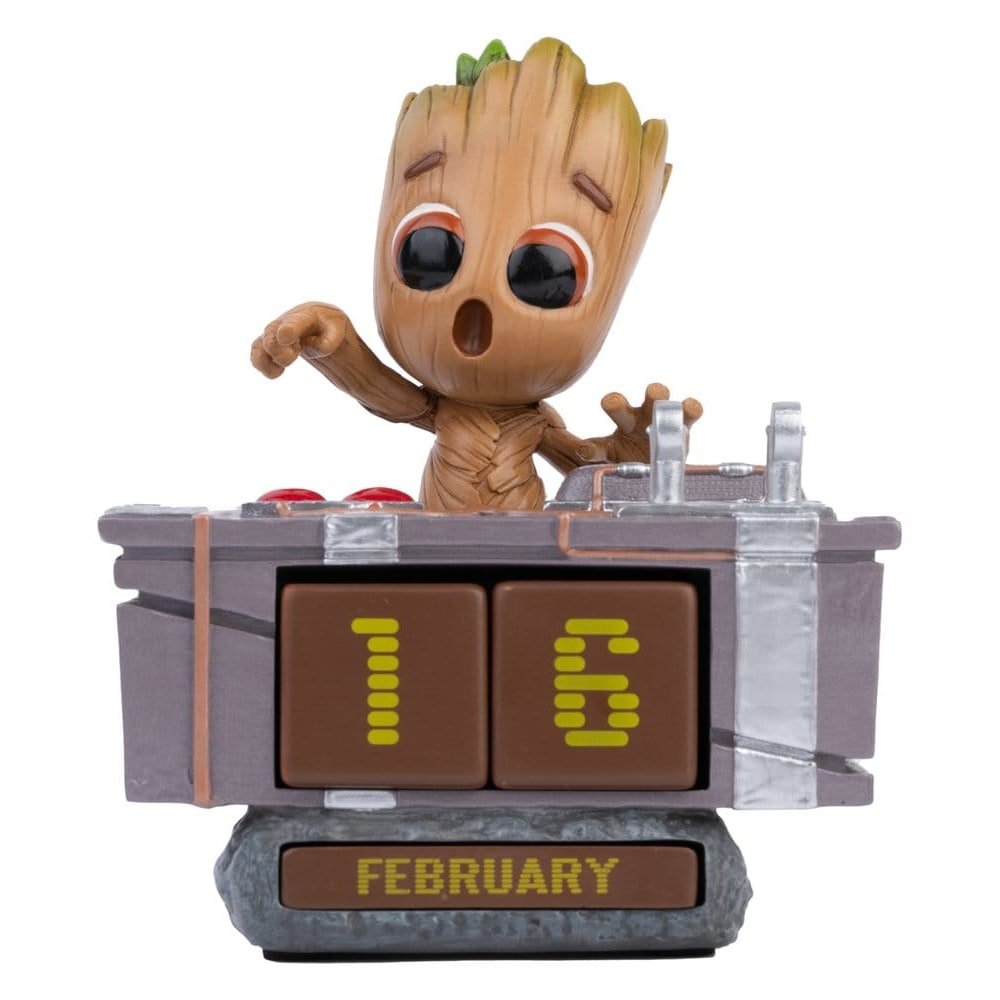 Marvel calendrier perpétuel 3D Groot Death Button 12 cm - type-calendriers