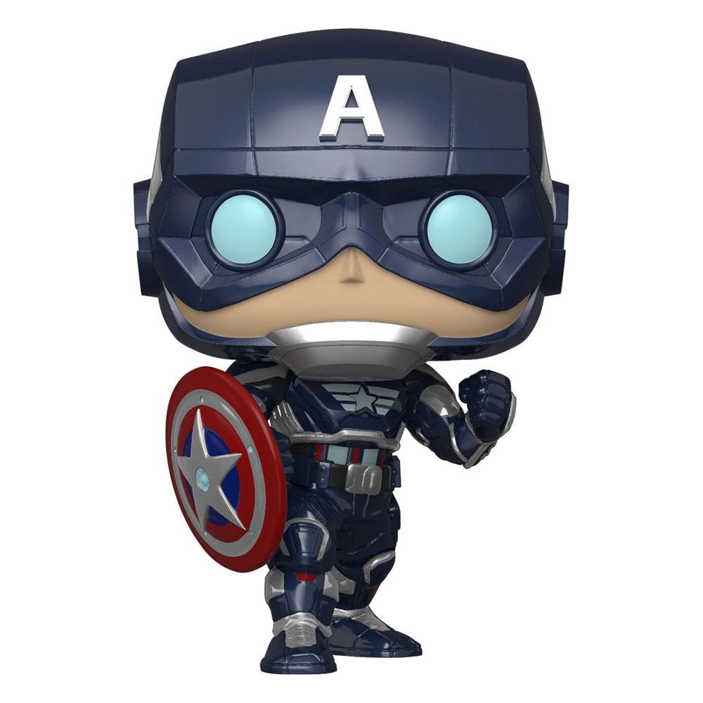 Marvel's Avengers (2020 video game) POP! Marvel Vinyl Figurine Captain America 9 - Avengers