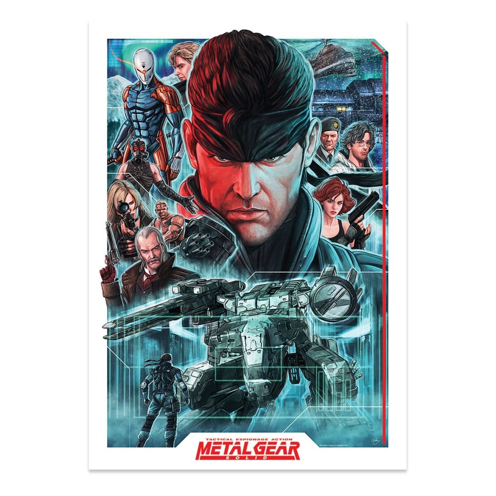 Metal Gear Solid lithographie Montage Limited Edition 42 x 30 cm - Metal Gear Solid