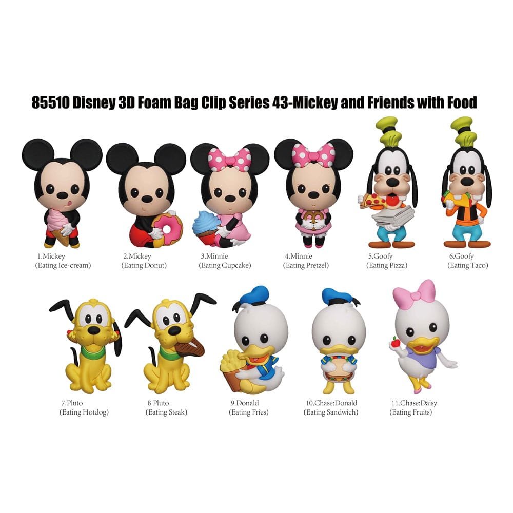 Mickey & Friends présentoir porte-clés sac à dos 3D Mickey & Friends with Food s - Mickey Mouse