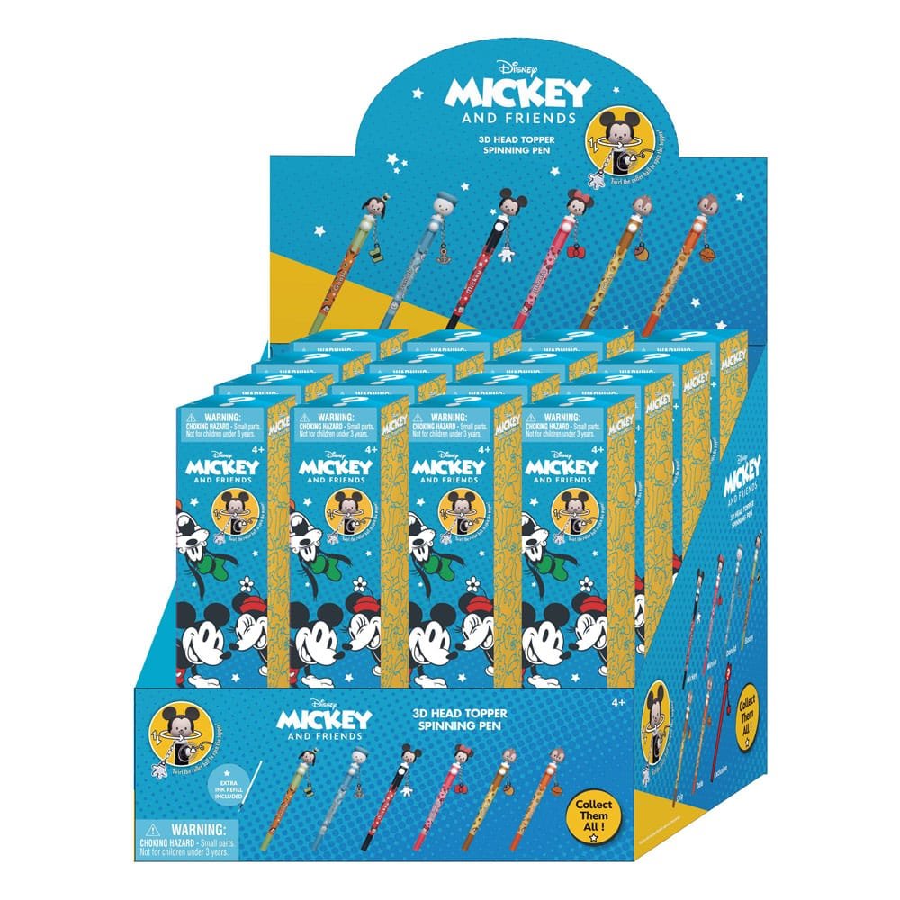 Micky and Friends Stylo 3D Head Topper Spinning Pen - Mickey Mouse
