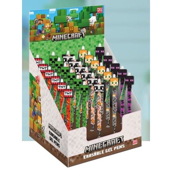Minecraft Stylo gel effaçable Characters Présentoir (30)
