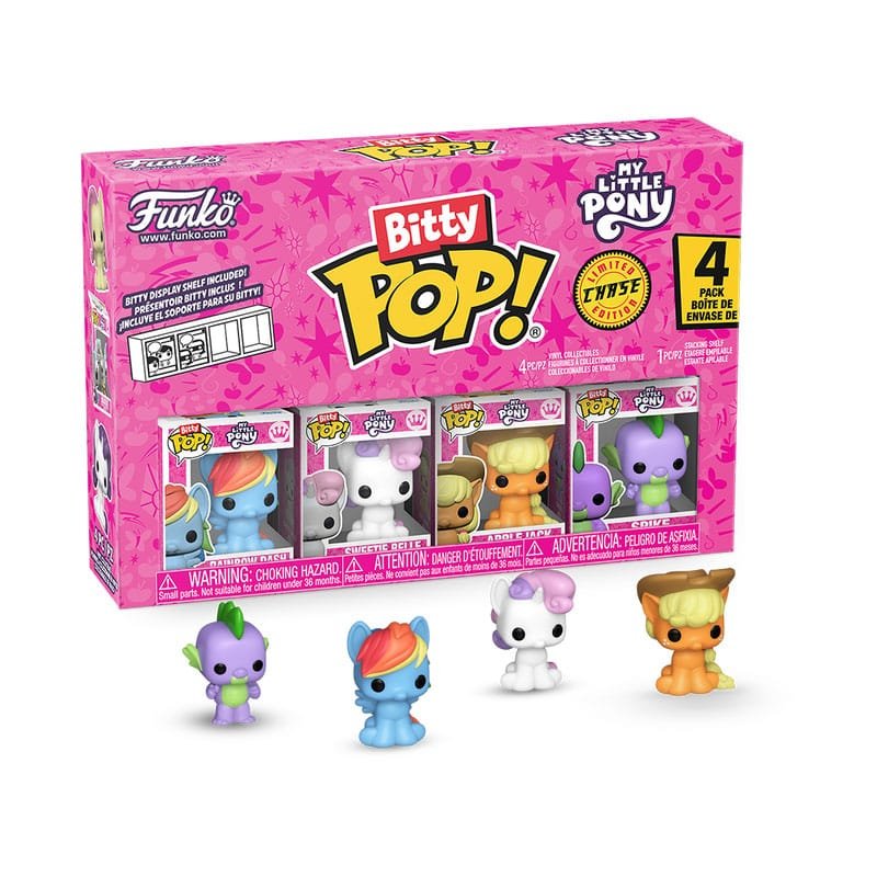 Mon Petit Poney pack 4 figurines Bitty POP! Vinyl Rainbow Dash 2,5 cm - My Little Pony