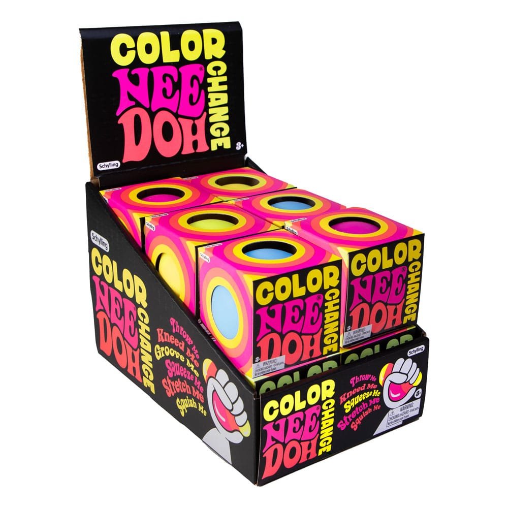 NeeDoh présentoir balles anti-stress Color Changing NeeDoohs 6 cm (12) - NeeDoh