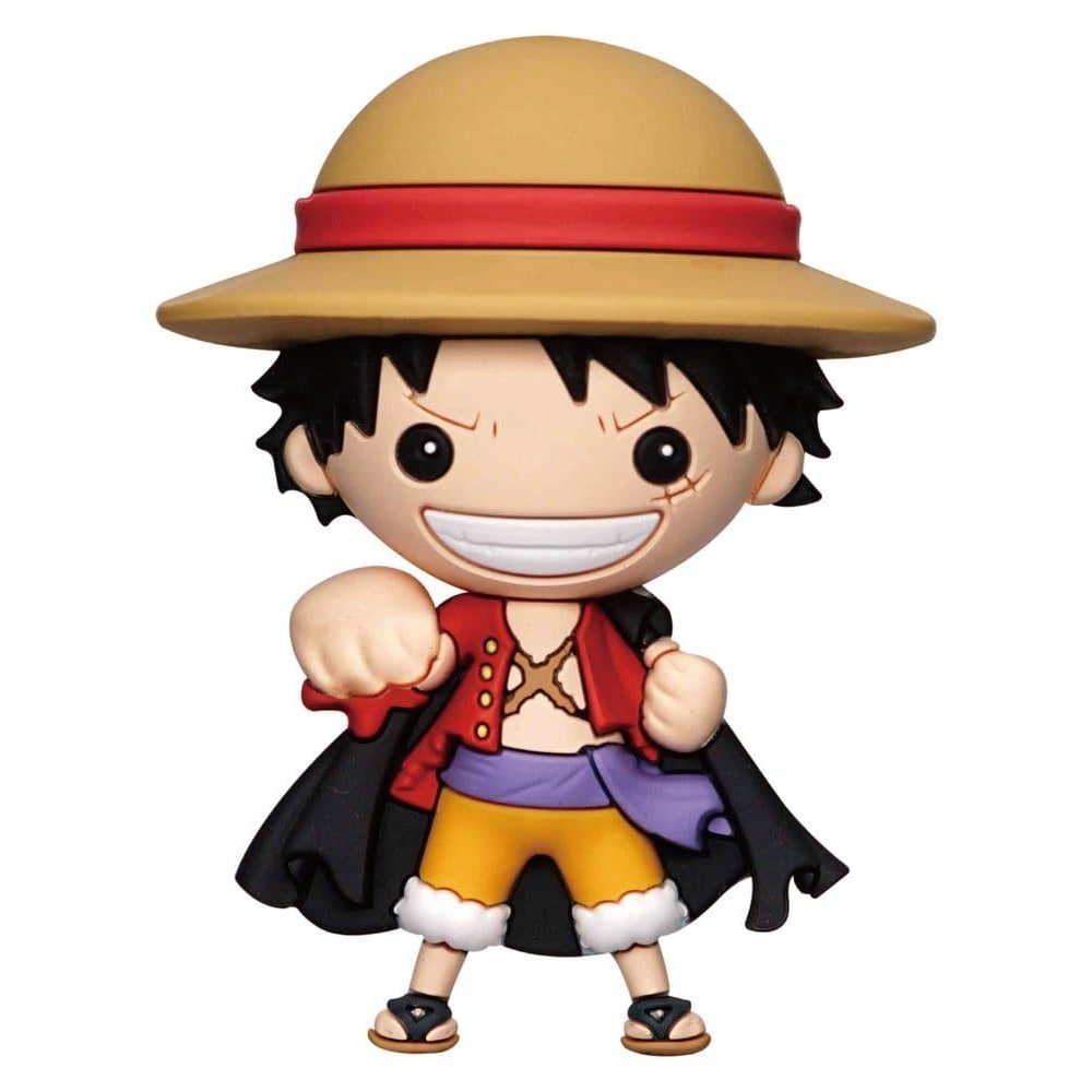 One Piece aimant en mousse 3D Luffy with Cape