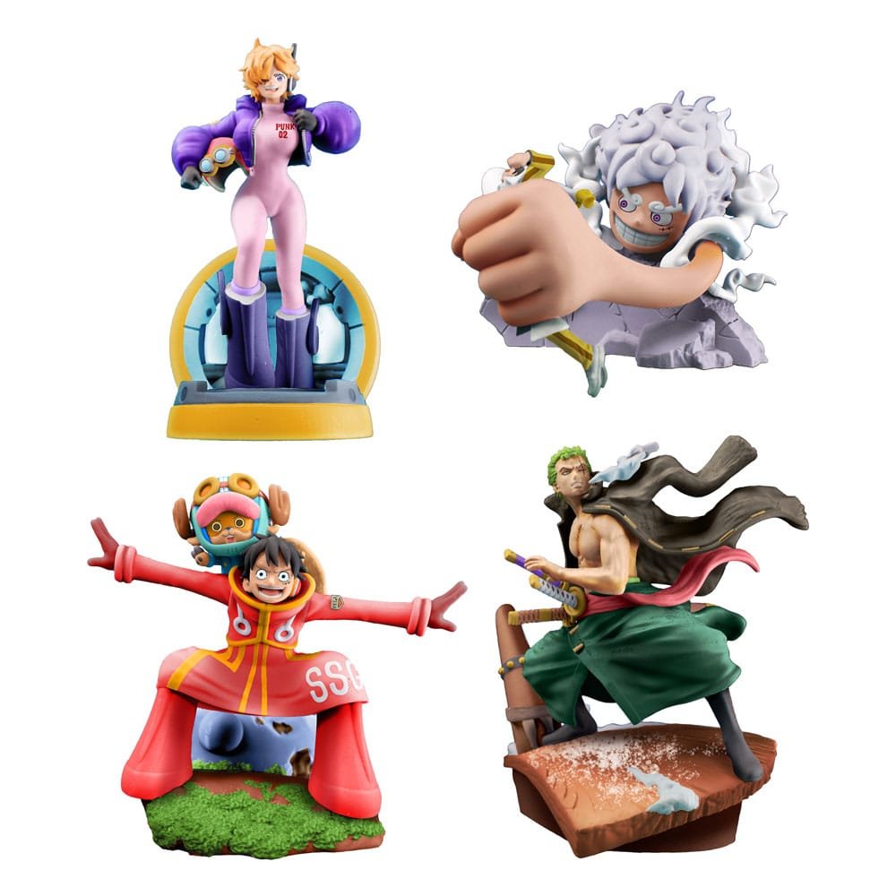 One Piece Petitrama set 4 figurines PVC Logbox Re Birth Egghead 9 cm - one-piece - Goodies
