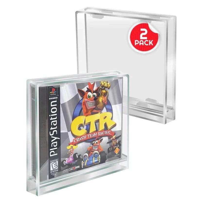 Pack 2 boîtes de protection en acrylique pour PlayStation 1