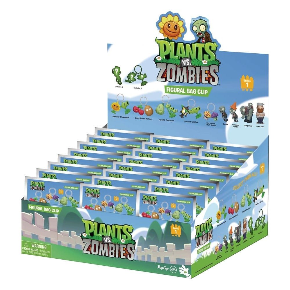 Plants vs. Zombies 3D présentoir porte-clés Série 1 (24) - Plants vs. Zombies