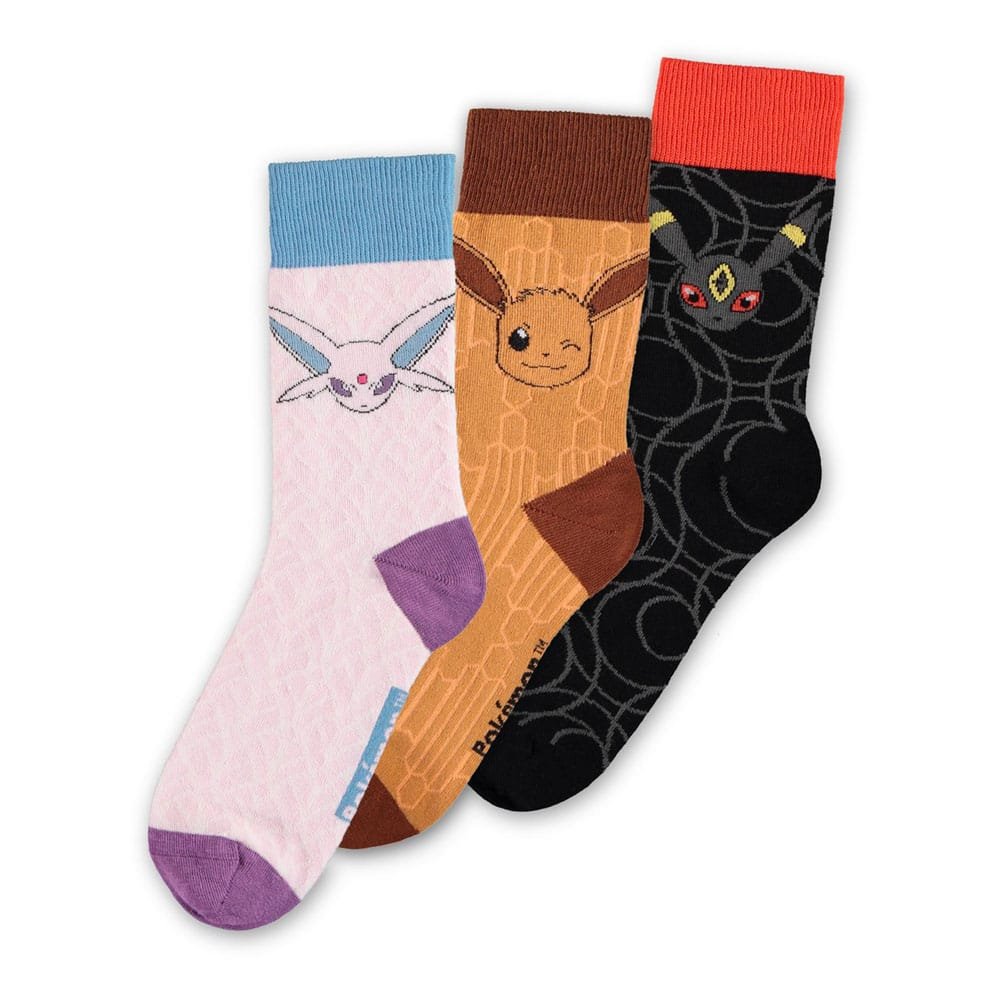 Pokémon pack 3 chaussettes Évoli Evolution 2.0 43-46