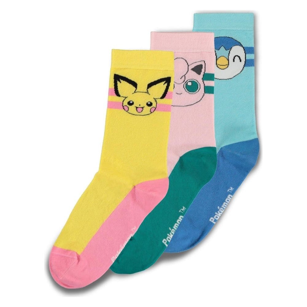 Pokémon pack 3 paires de chaussettes Crew 35-38