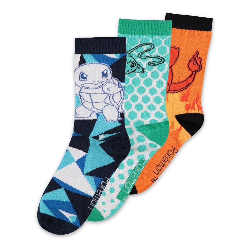 Pokémon pack 3 paires de chaussettes Crew 39-42
