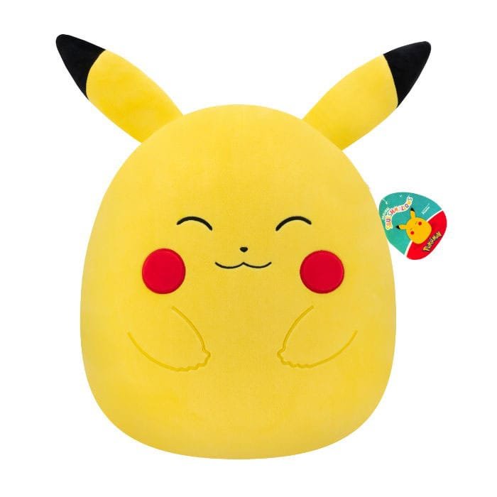 Pokémon Squishmallows peluche Pikachu heureux 35 cm - Squishmallows