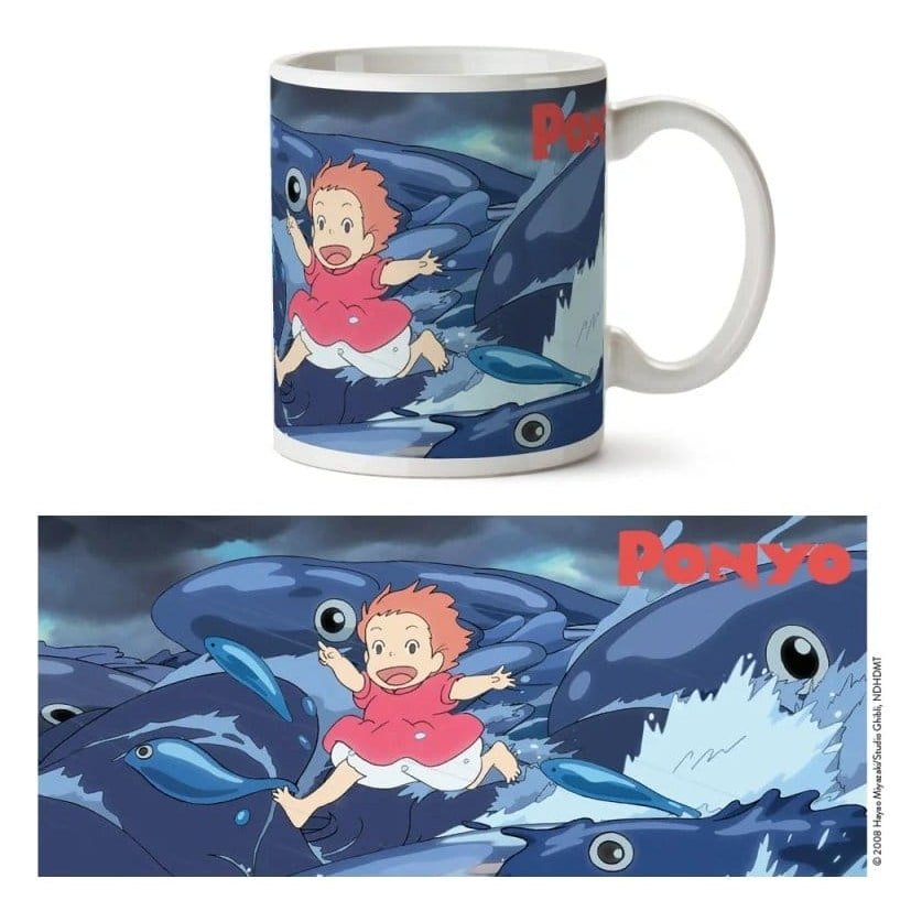 Ponyo sur la falaise mug Waves