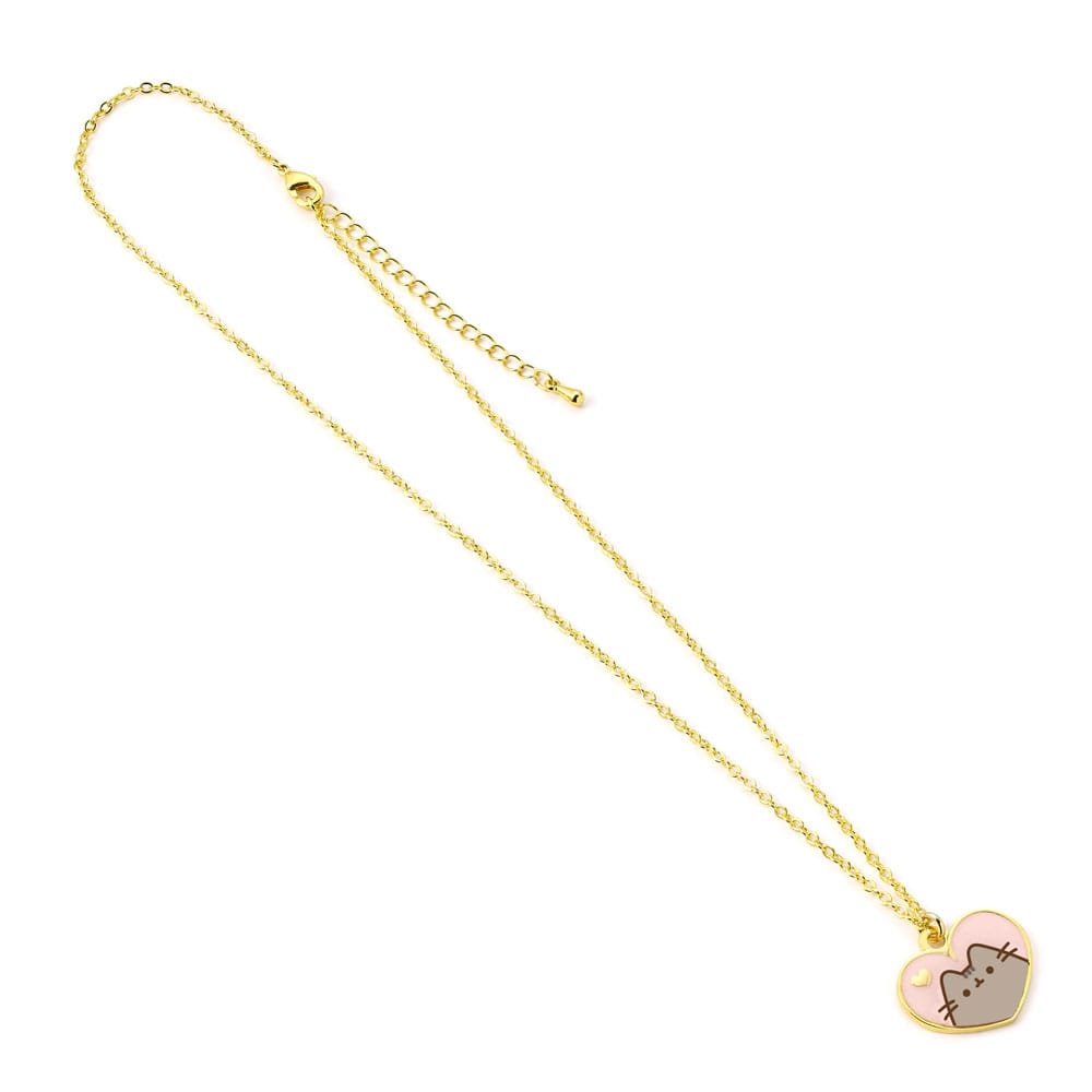 Pusheen pendentif et collier argent Pink and Gold Heart - Pusheen