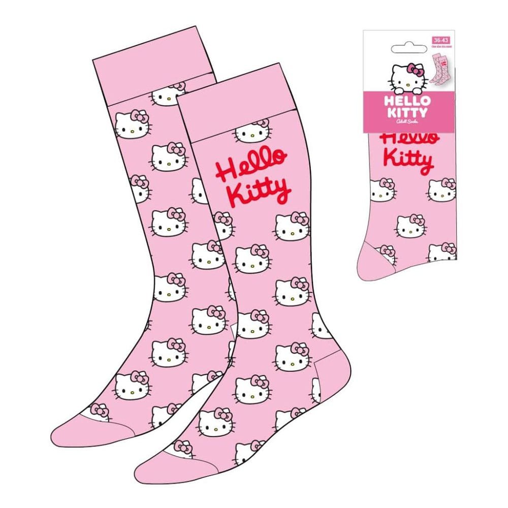 Sanrio chaussettes Hello Kitty Face Pink 36-43 - type-chaussures-chaussettes