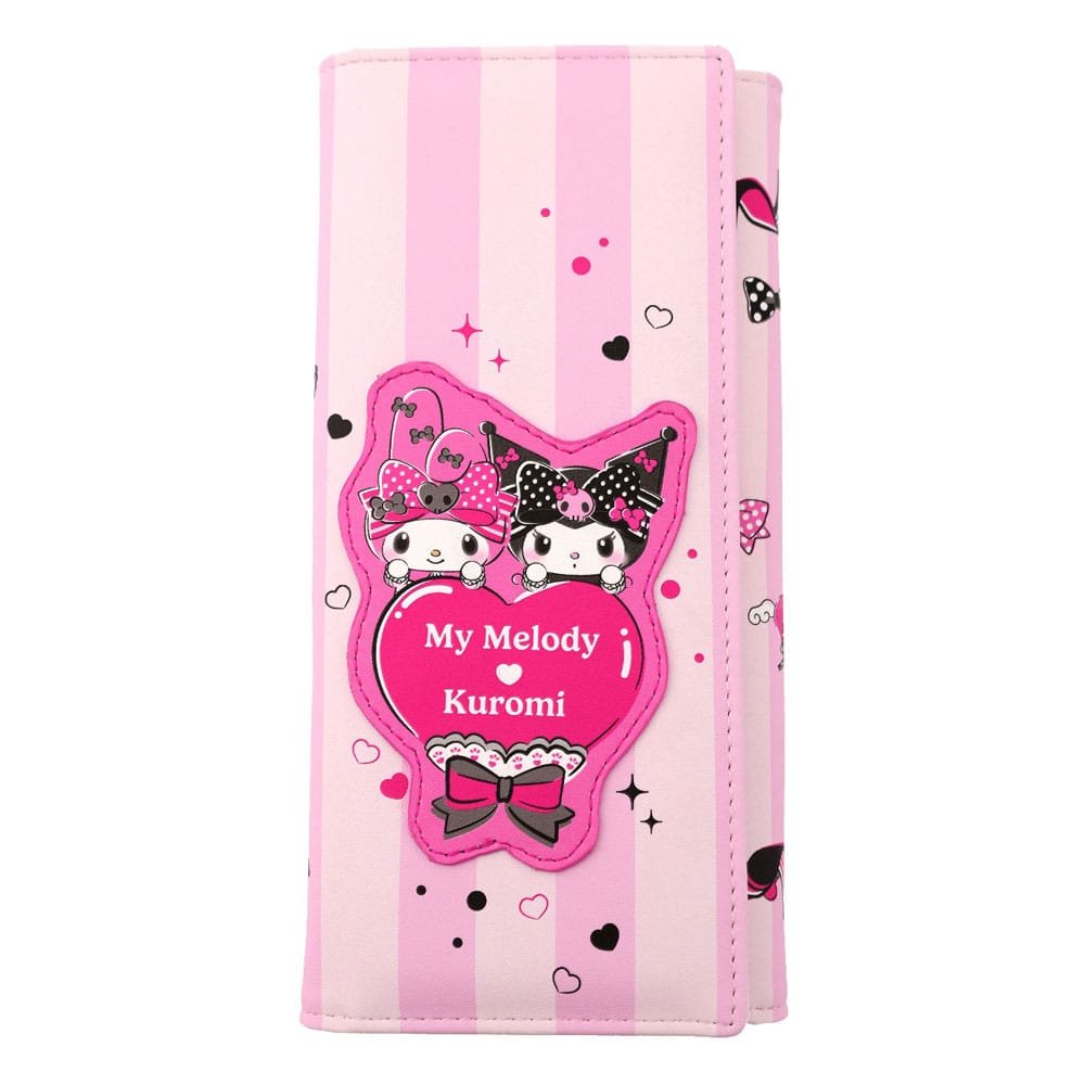 Sanrio porte-monnaie Pink Black Party Series Kuromi & My Melody - type-portefeuilles
