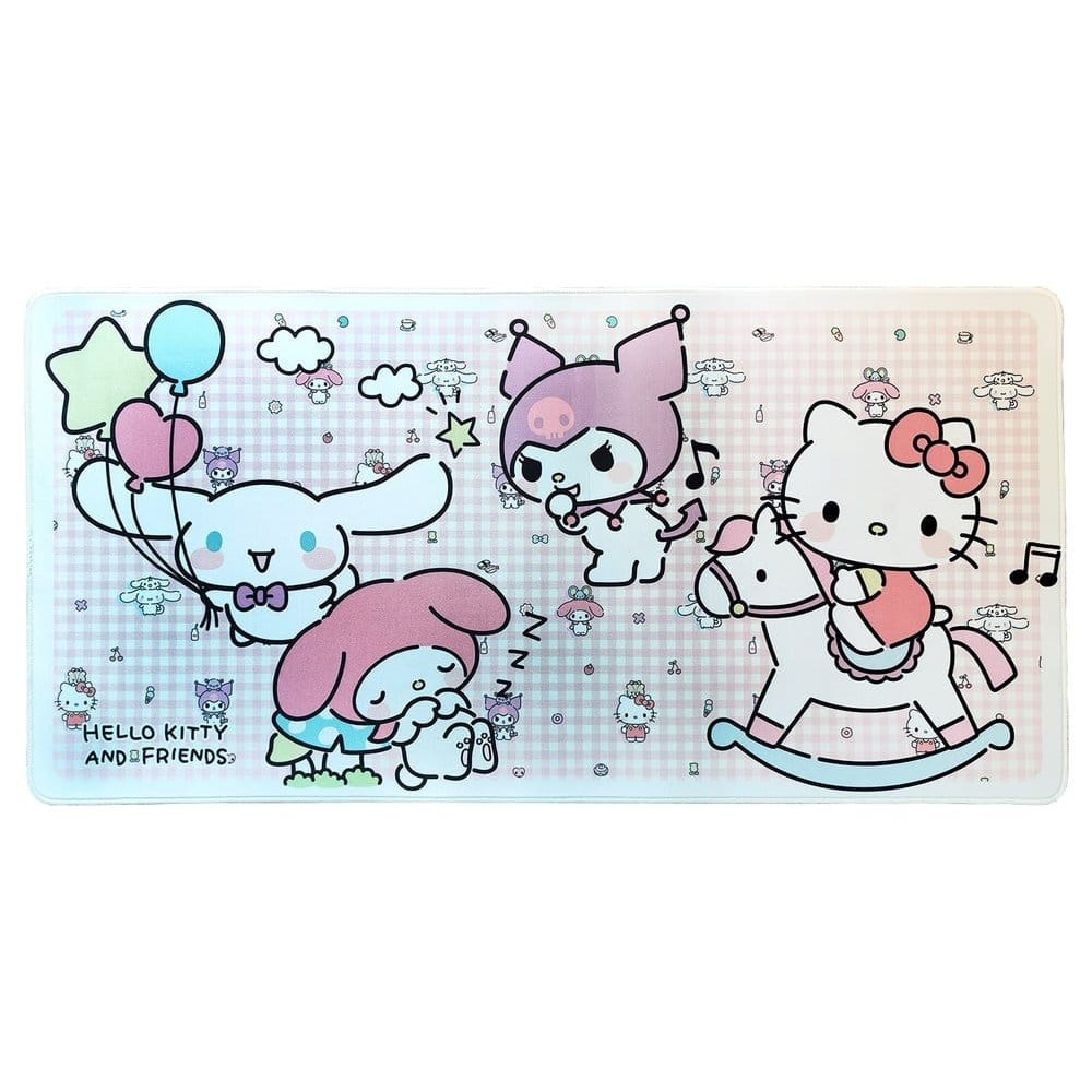 Sanrio XXL tapis de souris Pink Black Party Series Hello Kitty & Friends Infant - type-tapis-de-souris