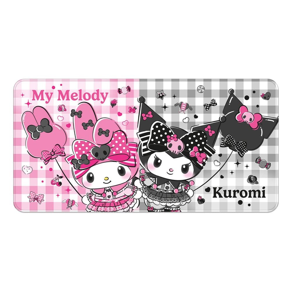 Sanrio XXL tapis de souris Pink Black Party Series My Melody & Kuromi - type-tapis