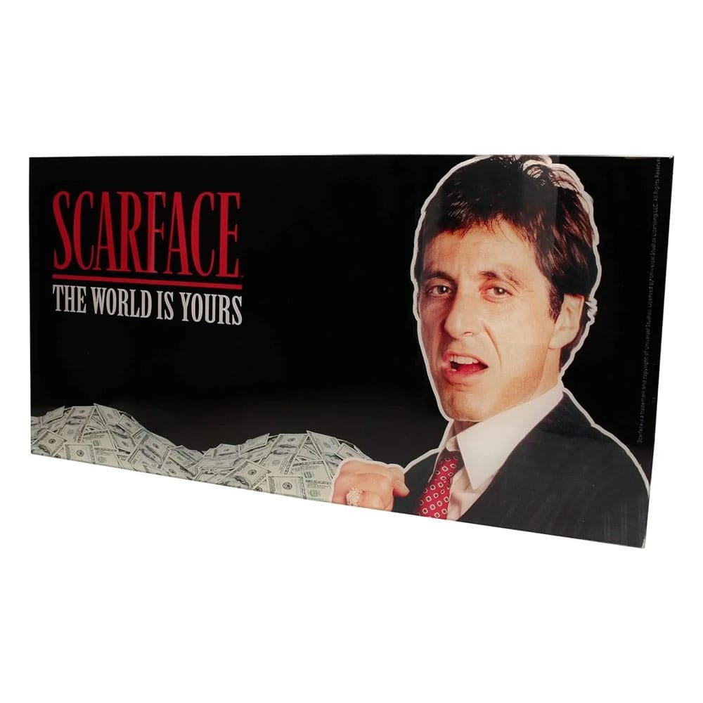 Scarface Affiche en verre The World Is Yours (Black Background) 60 x 30 cm - Scarface