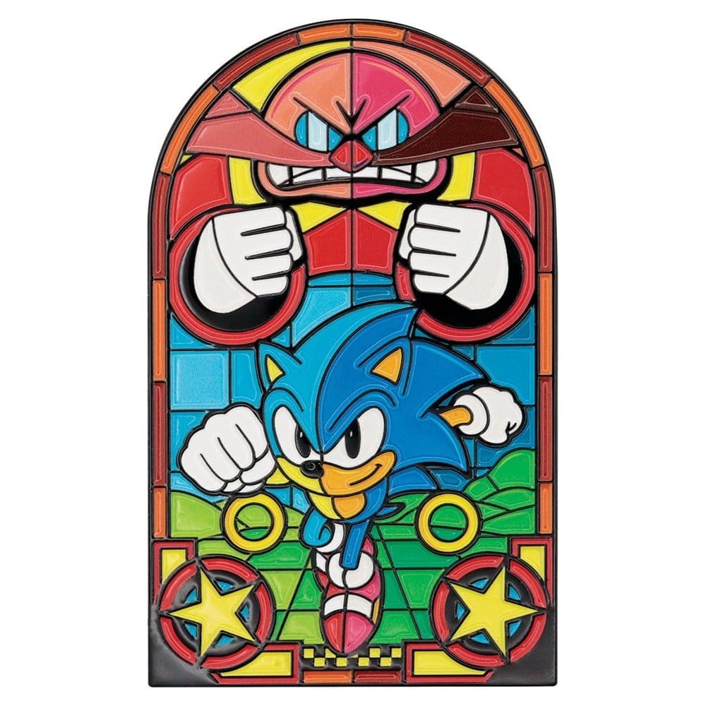 Sonic The Hedgehog Lingot Stained Glass Window Style 60 cm