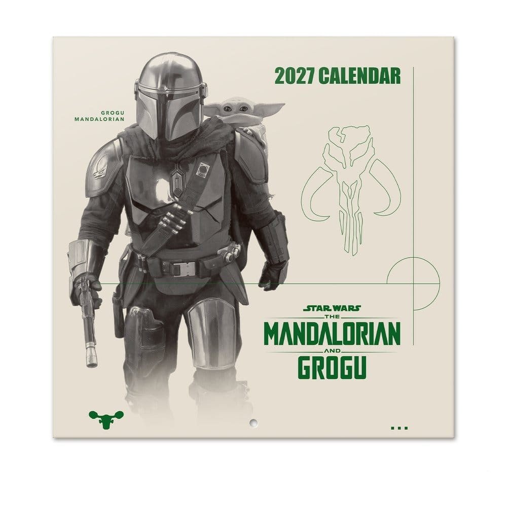 Star Wars The Mandalorian and Grogu calendrier mural 2027 30 x 30 cm - type-calendriers