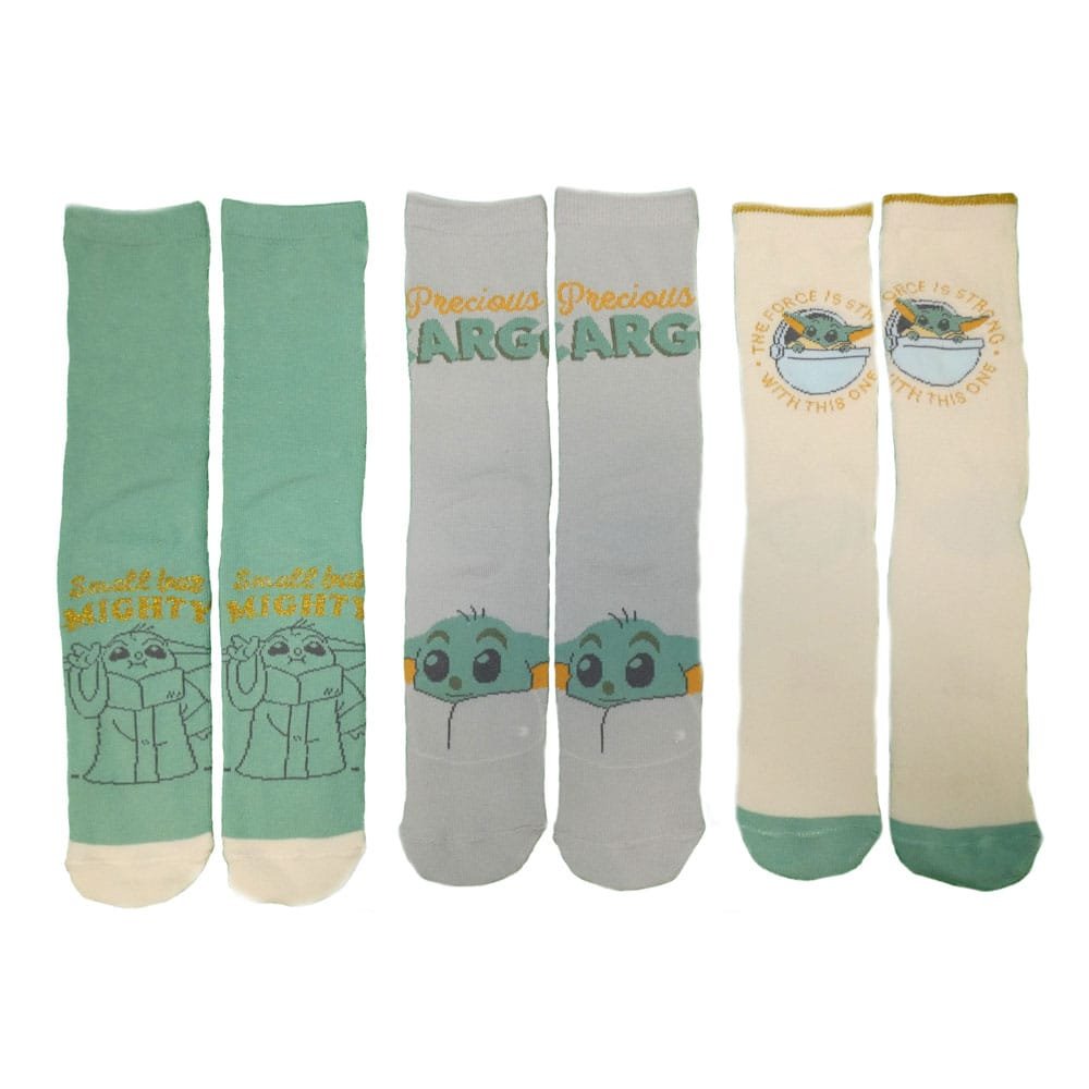 Star Wars The Mandalorian pack 3 chaussettes Grogu S-M - type-chaussures-chaussettes