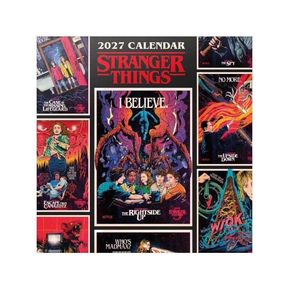 Stranger Things Calendrier mural 2027 30 x 30 cm