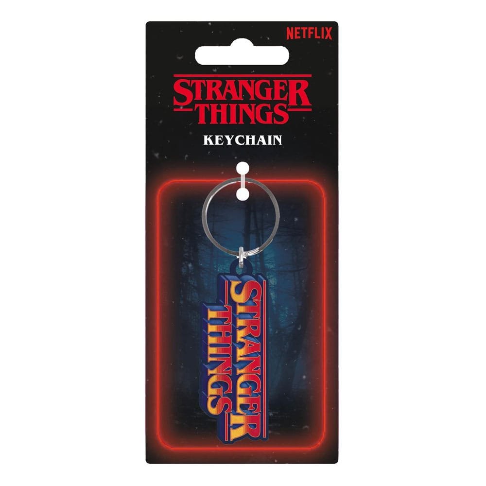 Stranger Things porte-clés caoutchouc Retro Logo 6 cm