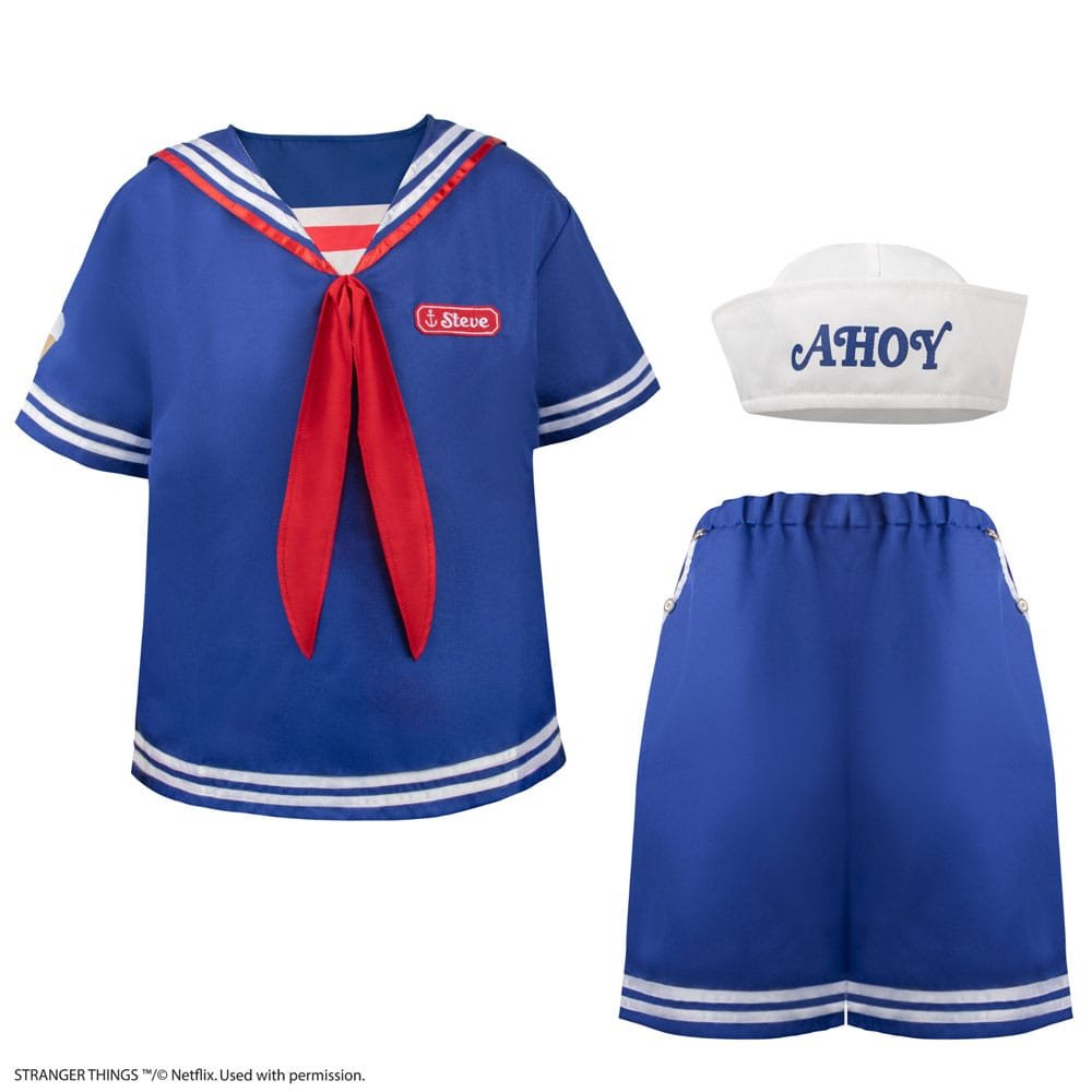 Stranger Things: Scoops Ahoy Steve Costume (S/M) - cat-cosplay-deguisements