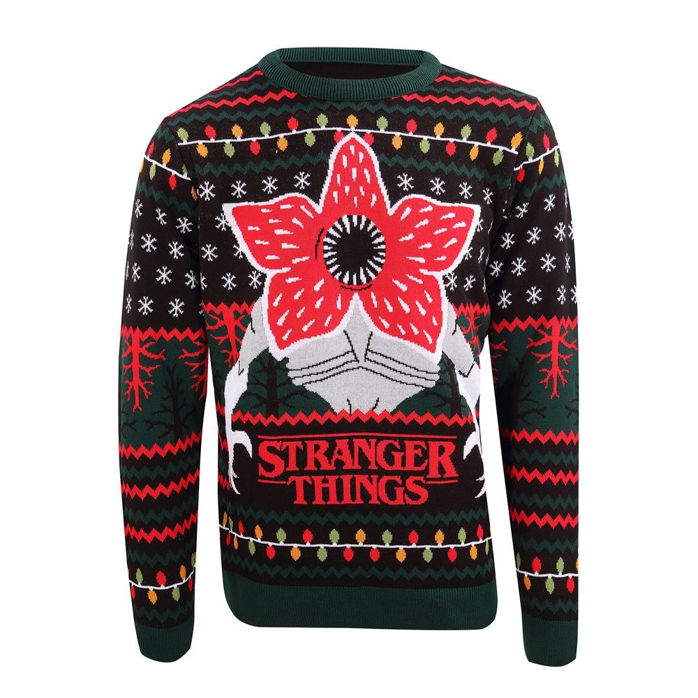 Stranger Things Sweatshirt Christmas Jumper Demogorgon (S) - cat-vetements-textile