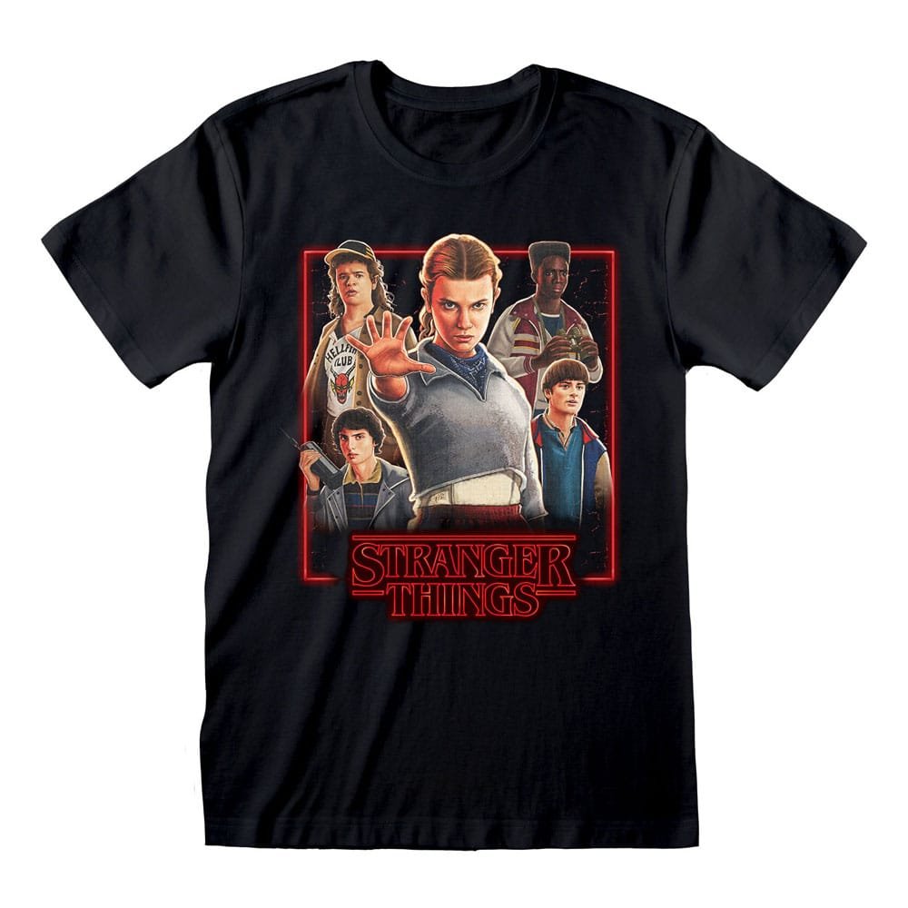 Stranger Things T-Shirt Characters in Glowing Box (XL)