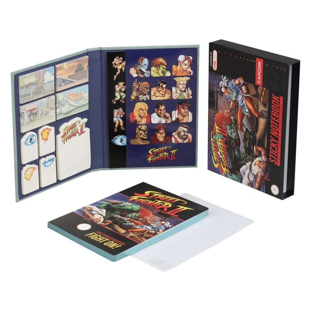 Street Fighter carnet premium avec notes adhésives et couverture A5
