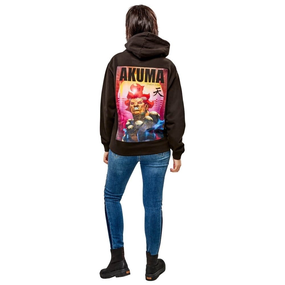 Street Fighter sweater à capuche Akuma Reverse - cat-textile-gamer