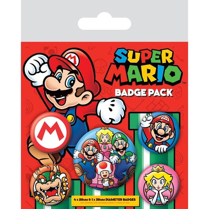Super Mario pack 5 badges