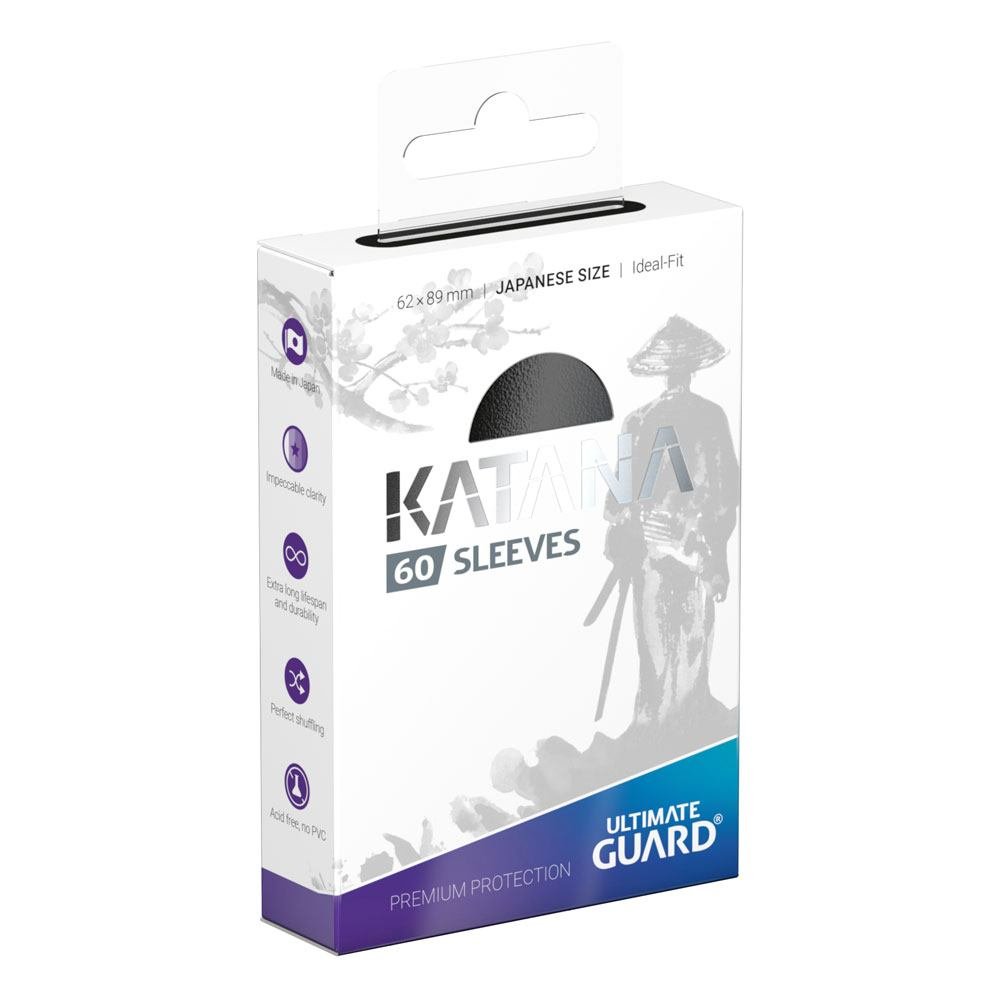 Ultimate Guard Katana Sleeves Japanese Size (60) - Black - type-pochettes-pour-cartes-format-japonais