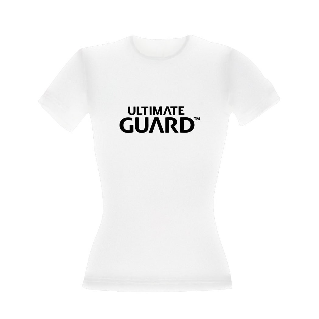 Ultimate Guard T-Shirt femme Wordmark Blanc (M) - cat-vetements-textile