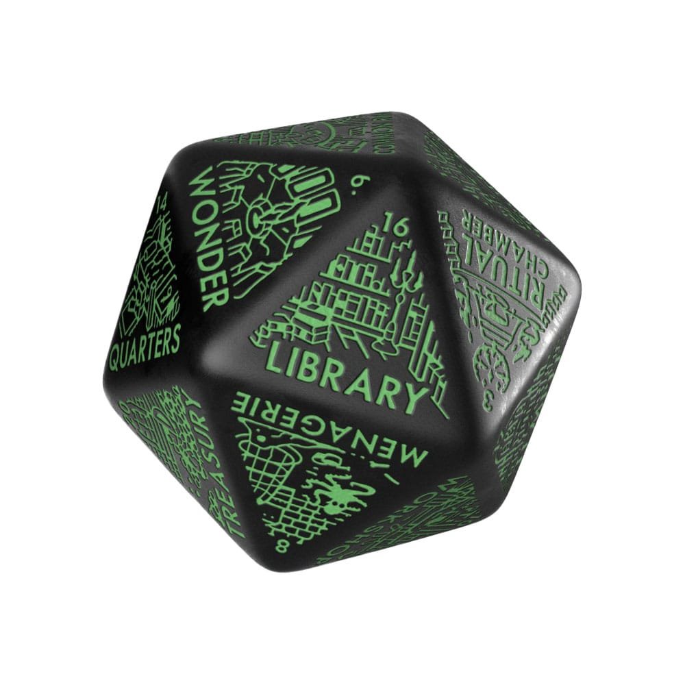 Viridian Jumbo dé Dungeon Room Generator D20 Noir - Viridian