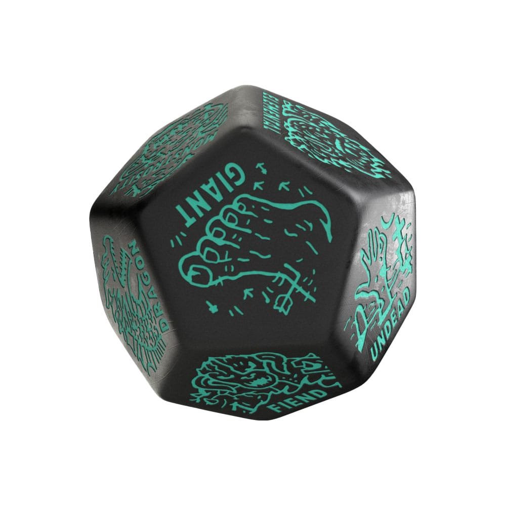 Viridian Jumbo dé Monster Generator Die D12 Noir - Viridian