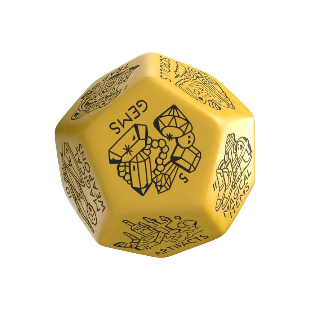 Viridian Jumbo dé Treasure Generator Die D12 Jaune - Viridian