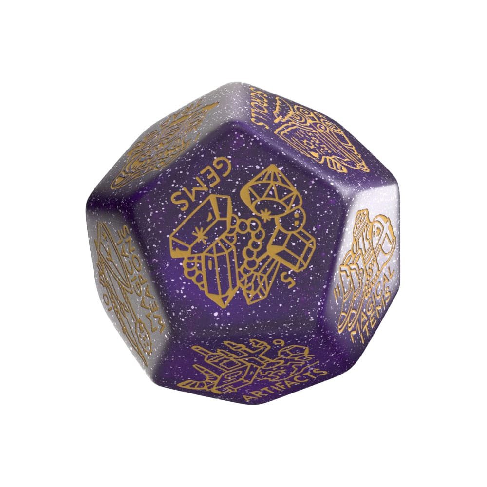 Viridian Jumbo dé Treasure Generator Die D12 Shimmering Purple - Viridian