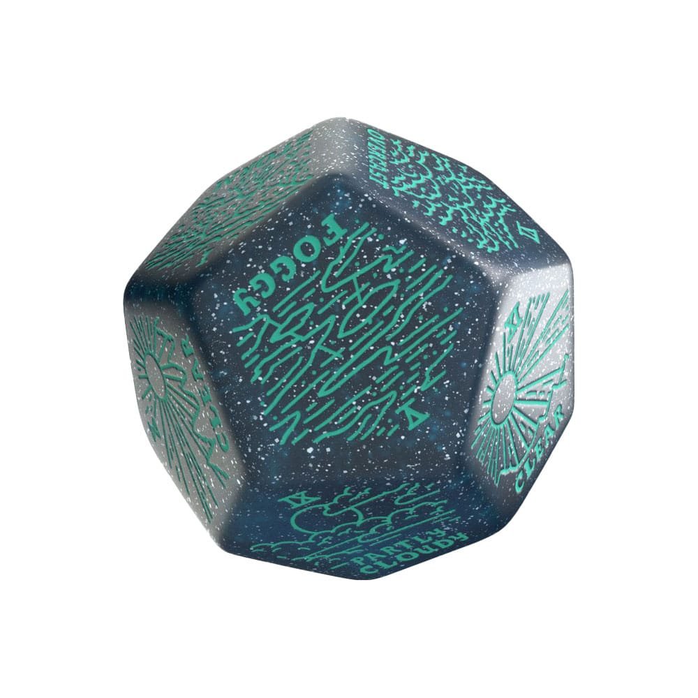 Viridian Jumbo dé Weather Generator Die D12 Turquoise - Viridian