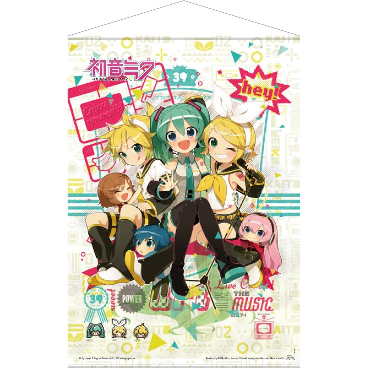 Vocaloid wallscroll Hey! Piapro Characters 50 x 70 cm