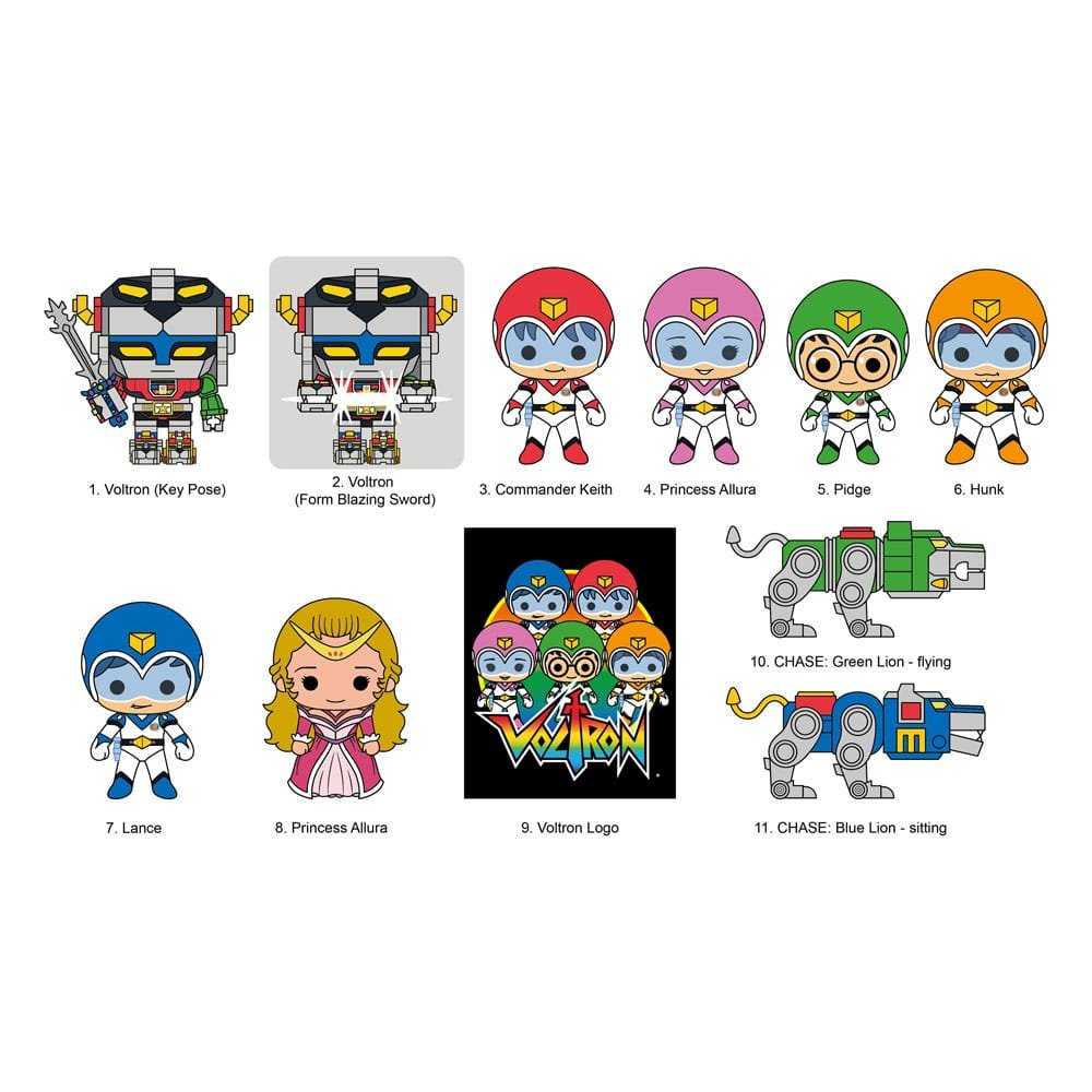 Voltron présentoir porte-clés sac à dos 3D40th Anniversary (24) - Voltron