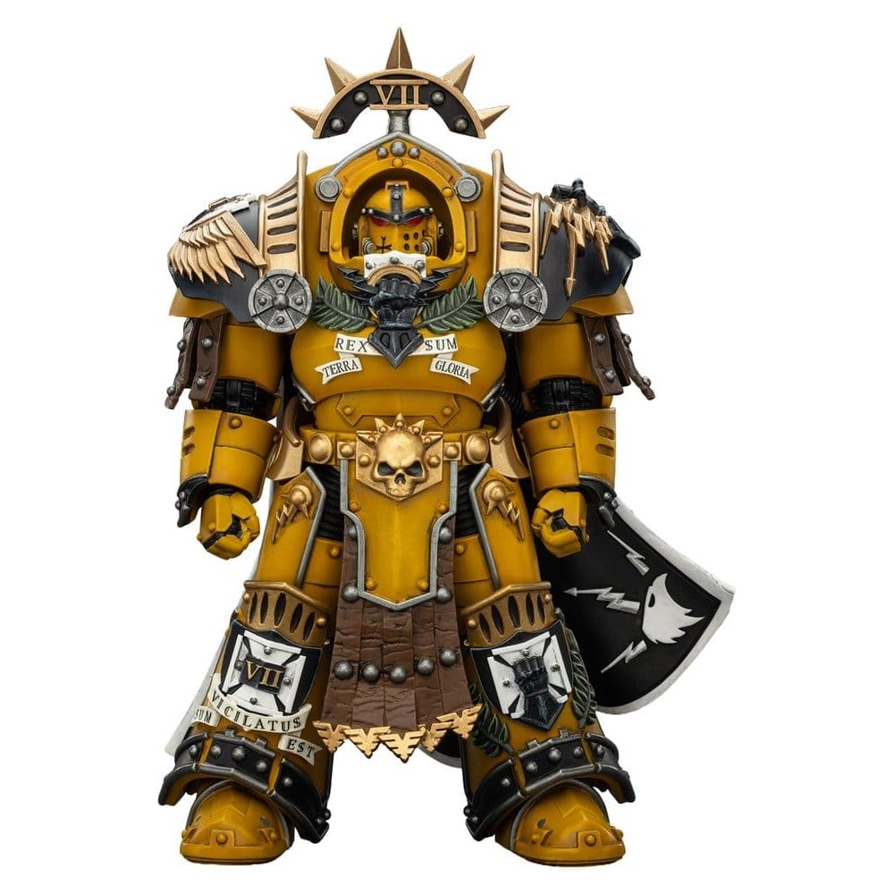 Warhammer Imperial Fists figurine Legion Praetor in Tartaros Terminator Armourwith Power Sword and Vigil Storm Shield 14 cm