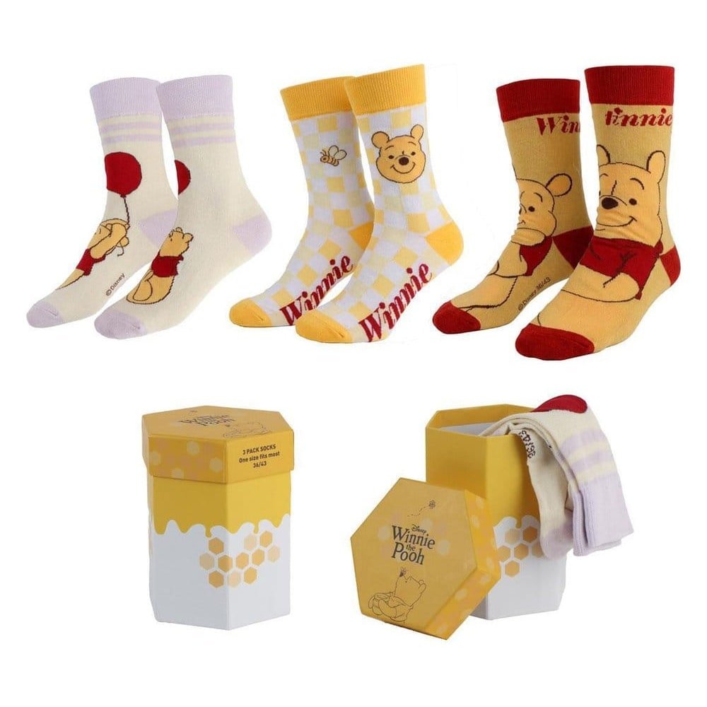 Winnie l'ourson Chaussettes pack de 3 36-43